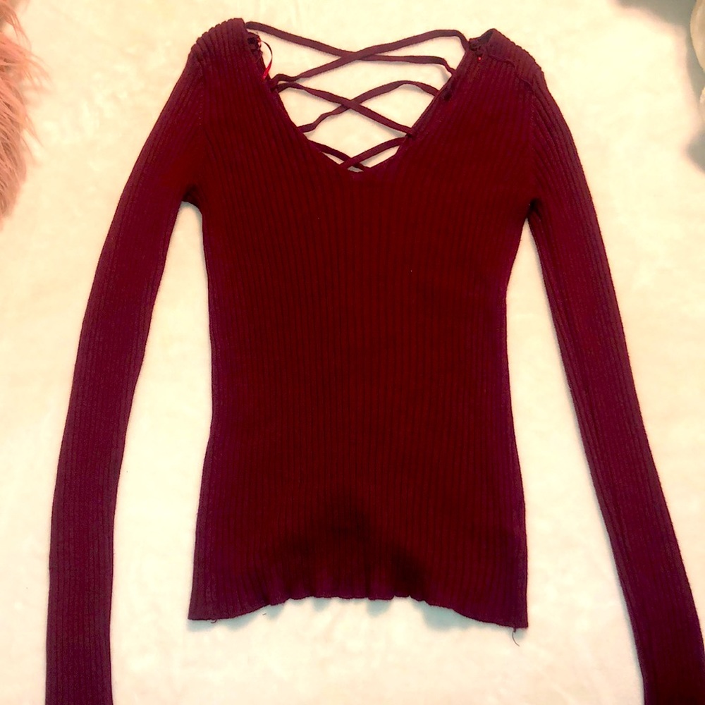 Burgundy top 💋🌹🍷